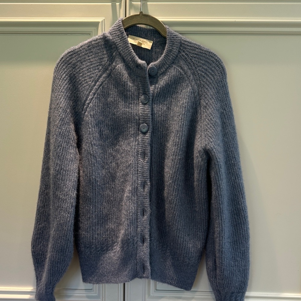 Sezane Summer Blue Cardigan
